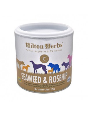 Image de Seaweed and Rosehip - Seaweed and Rosehip for dogs 125g - English Hilton Herbs depuis Rebalance your pet's intestinal flora