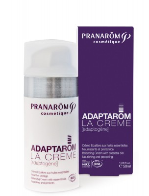 Image de La Crème Adaptarom - Soin du visage aux huiles essentielles 50 ml - Pranarôm via Acheter Carthame Bio - Huile végétale de Carthumus tinctorius 100 ml -