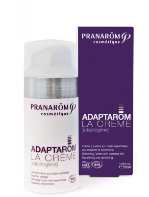 Image de La Crème Adaptarom - Soin du visage aux huiles essentielles 50 ml - Pranarôm via Huile végétale d'onagre Bio 50 ml - Pranarôm