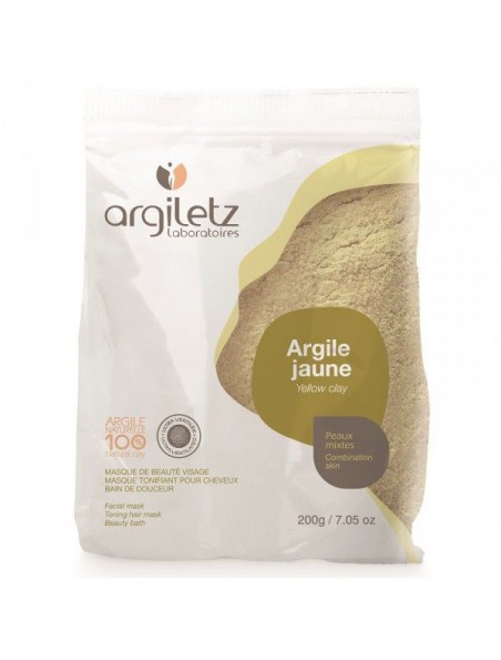 Image principale de Argile jaune ultra-ventilée - Peaux mixtes 200 grammes - Argiletz