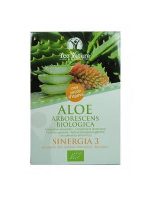 Image de Aloé arborescens Bio au jus d'agave - 500 ml - Teo Natura depuis Jus de plantes fraîches naturelles à boire