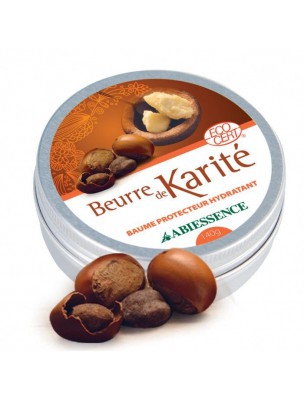 Image de Beurre de Karité Bio - Baume Protecteur Hydratant 50g - Abiessence via Acheter Savon Chocolat au lait d'ânesse Bio - Peaux Très Sèches 100g -