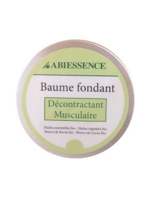 Image de Organic Muscle Relaxing Balm - Essential and Vegetable Oils 50g - Abiessence depuis Soothing and nourishing massage balms