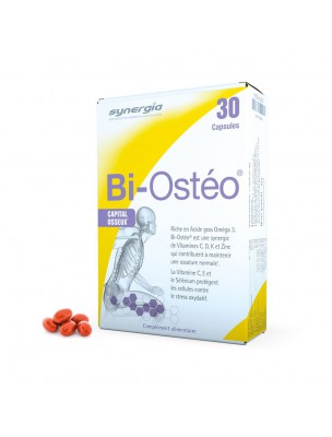 Image de Bi-Ostéo - Ossature et Capital osseux 30 capsules - Synergia via L-Carnitin 650+ - Be-Life | Complément alimentaire 90 gélules