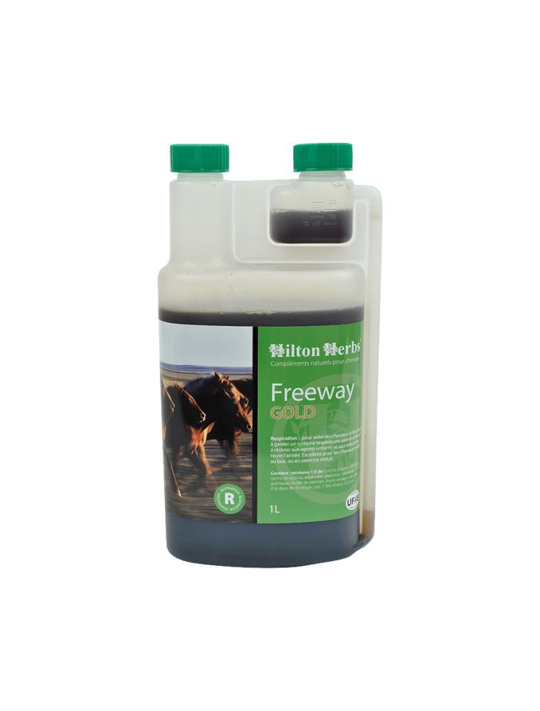 Image principale de la modale pour Freeway Gold - Voies respiratoires des chevaux 1 Litre - Hilton Herbs