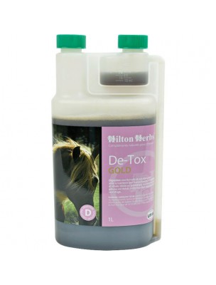 Image de De-Tox Gold - Foie et Reins des chevaux 1 Litre - Hilton Herbs depuis Phytoterapy - Équilibrer les reins de votre animal