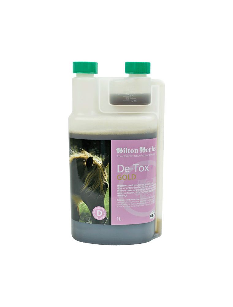 Image principale de la modale pour De-Tox Gold - Foie et Reins des chevaux 1 Litre - Hilton Herbs