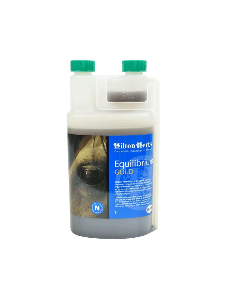 Image principale de la modale pour Equilibrium Gold - Nerf et Hormones des chevaux 1 Litre - Hilton Herbs