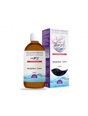 Image de POE N°5 Cassis et Oligo - Antioxydant 100ml - Bioligo via Co-Q10 Magnum - Be-Life 100 mg 60 gélules