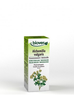 Image de Alchemilla Bio - Female troubles Mother tincture Alchemilla vulgaris 50 ml Biover via Chasteberry 225 mg - Female Disorders 60 capsules - English