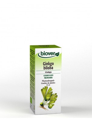 Image de Ginkgo Bio - Mémoire et Circulation Teinture-mère Ginkgo biloba 50 ml - Biover via Vitamine B12 - Circulation 30 comprimés - SFB Laboratoires