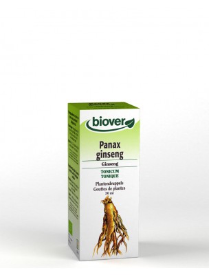 Image de Ginseng Bio - Adaptogène Teinture-mère Panax Ginseng 50 ml - Biover via Eleuthérocoque Bio - Fortifiant 50ml - Biover