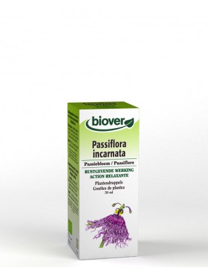 Image de Passiflore Bio - Sommeil Teinture-mère Passiflora incarnata 50 ml - Biover via Centranthe rouge - Teinture-mère Centranthus ruber 50ml :: Herbiolys