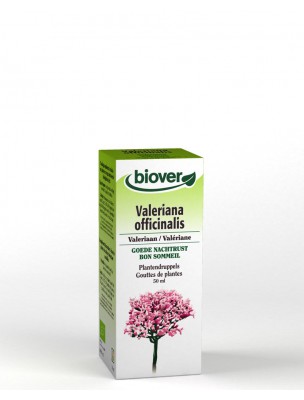 Image de Valériane Bio - Sommeil Teinture-mère Valeriana officinalis 50 ml - Biover via Saule blanc Macérât de bourgeon Bio - Stress et Digestion - Herbiolys