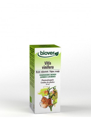 Image de Vigne rouge Bio - Circulation Teinture-mère Vitis vinifera 50 ml - Biover via Achetez Ail - Huile essentielle Allium sativum 5ml Pranarôm