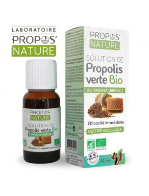 Image de Propolis Verte Bio Solution Hydroalcoolique - Système immunitaire 20 ml - Propos Nature depuis Achetez de la Propolis pour renforcer votre système immunitaire