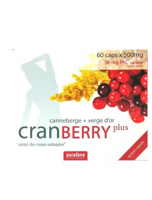 Image de Cranberry plus - Canneberge et Verge d'or 60 capsules - Purasana depuis Achetez les produits Purasana à l'herboristerie Louis (2)