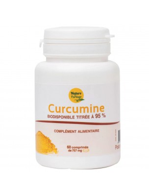 Image de Curcumine - Titrée à 95% 60 comprimés - Nature et Partage via Curcuma Bio - Racine coupée 100g