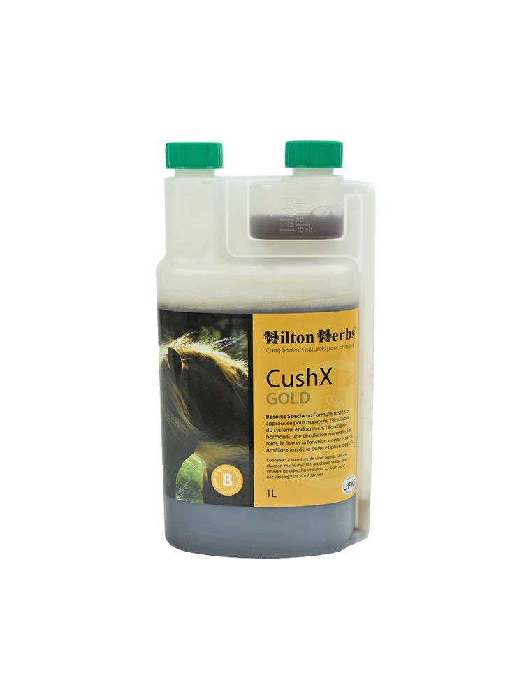 Image principale de la modale pour Cush X Gold - Syndrome de Cushing des chevaux 1 Litre - Hilton Herbs