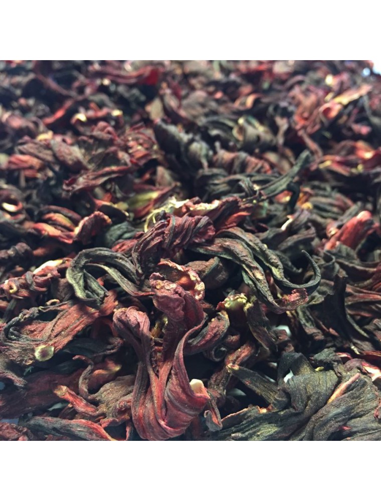 Image principale de la modale pour Hibiscus Bio - Fleur coupée 100g - Tisane d'Hibiscus sabdariffa L.