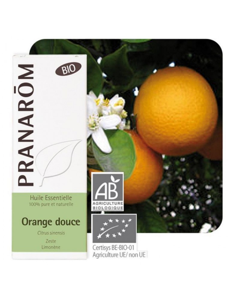 Image principale de la modale pour Orange douce Bio - Huile essentielle Citrus sinensis 10 ml - Pranarôm