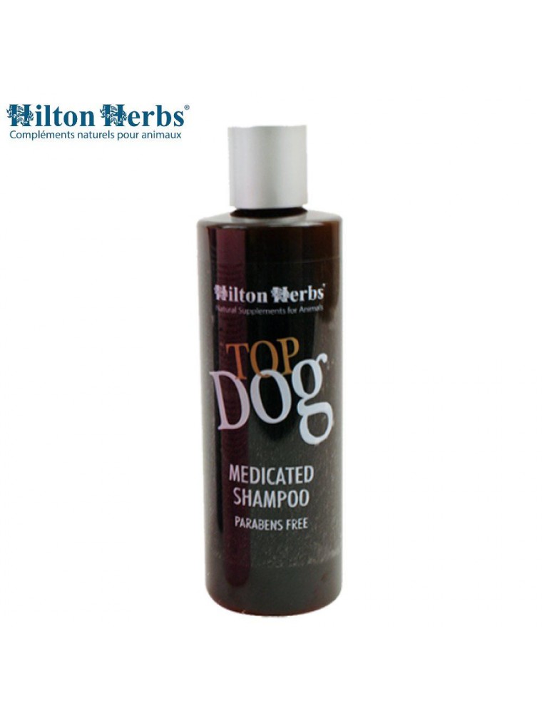 Top Dog Medicated - Shampooing Chiens 250ml - Hilton Herbs Top Dog Medicated - Shampooing Chiens 250ml - Hilton Herbs