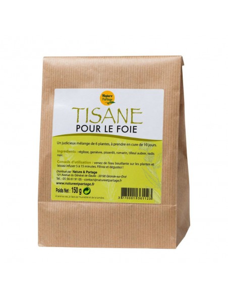 Image principale de Tisane pour le foie - Tisane 150 grammes - Nature et Partage 