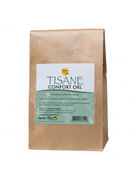 Image principale de Tisane Confort ORL - Tisane 150 grammes - Nature et Partage 