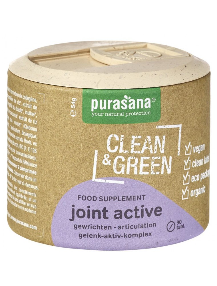 Joint active Clean & Green - Articulations et Os 90 comprimés - Purasana Joint active Clean & Green - Articulations et Os 90 comprimés - Purasana