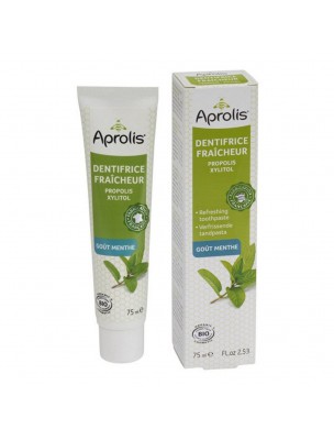 Image de Fresh Toothpaste Mint - Propolis and Xylitol 75 ml Aprolis depuis Toothpaste from the hive