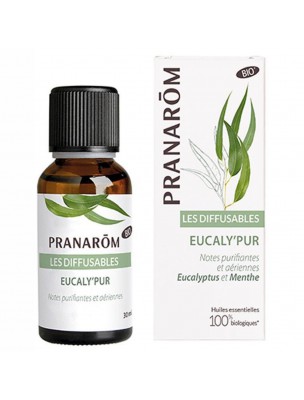 Image de Eucaly'pur Bio - Respiration Les Diffusables 30 ml - Pranarôm via Achetez Plantain Bio - jus de plante fraîche 200 ml - Salus