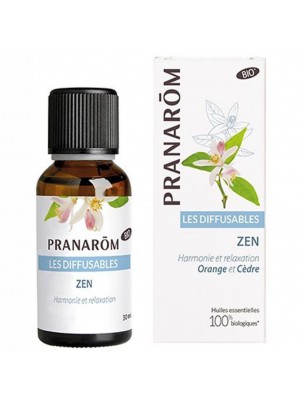 Image de Zen - Détente Les Diffusables 30 ml - Pranarôm via Eucaly'pur Bio - Respiration Les Diffusables