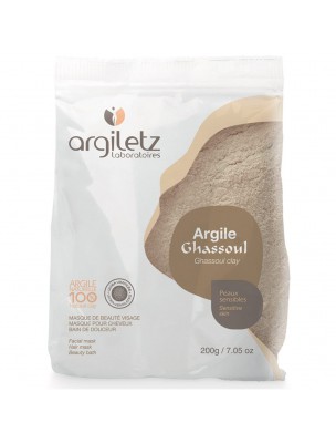 Image de Argile Ghassoul ultra-ventilée - Peaux sensibles 200 grammes - Argiletz depuis Cosmétiques naturels : Découvrez notre sélection de produits de phytothérapie