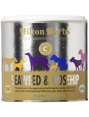 Image de Seaweed et Rosehip - Algues et Cynorrhodon pour chien 60g - Hilton Herbs depuis Phytoterapy - Équilibrer les reins de votre animal