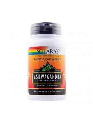Image de Ashwagandha 470 mg - Tonus and Stress 60 capsules - Solaray depuis Plants for your sexuality