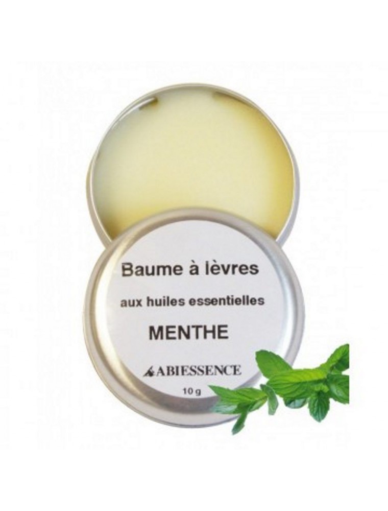 Baume à lèvres Menthe - Huiles essentielle - 10 g - Abiessence