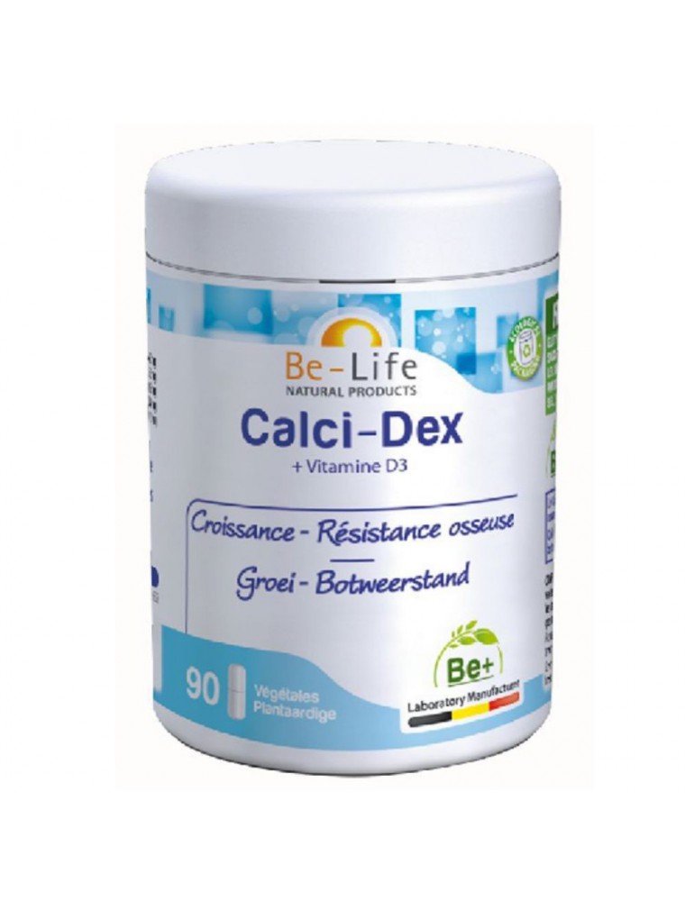 Calci-Dex - Croissance & Résistance osseuse 90 gélules - Be-Life Calci-Dex - Croissance & Résistance osseuse 90 gélules - Be-Life