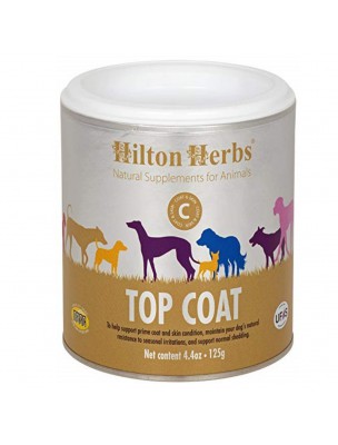 Image de Top Coat - Peau et Pelage Chiens 125g - Hilton Herbs depuis Soins naturels pour la peau et le pelage des animaux