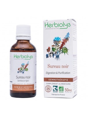 Image de Sureau Noir Macérât de jeunes pousses Bio - Digestion et Purification 50 ml - Herbiolys depuis louis-herboristerie