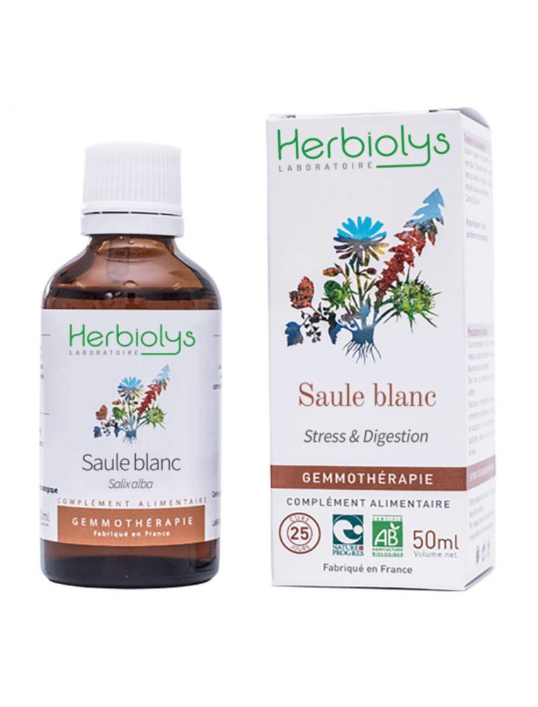 Image principale de la modale pour Saule blanc Macérât de bourgeon Bio - Stress et Digestion 50 ml - Herbiolys