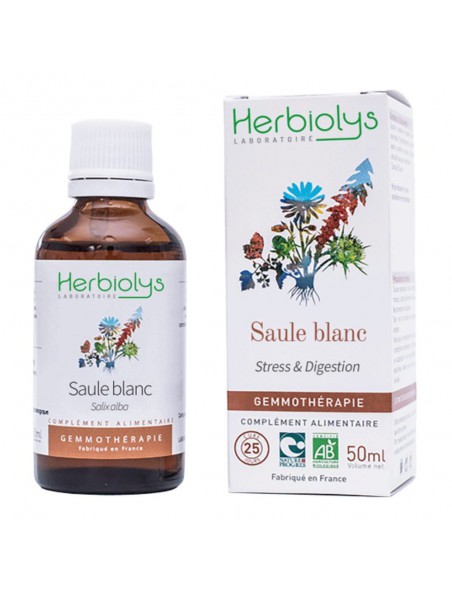 Image principale de Saule blanc Macérât de bourgeon Bio - Stress et Digestion 50 ml - Herbiolys