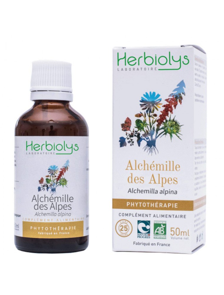 Alchémille des Alpes - Diarrhées -Teinture-mère Alchemilla alpina 50 ml - Herbiolys