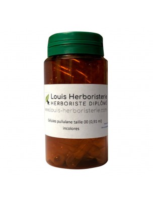 Image de Gélules Pullulanes vides incolores Taille 00 - 60 gélules depuis Matériel d'herboristerie de qualité | Vente en ligne