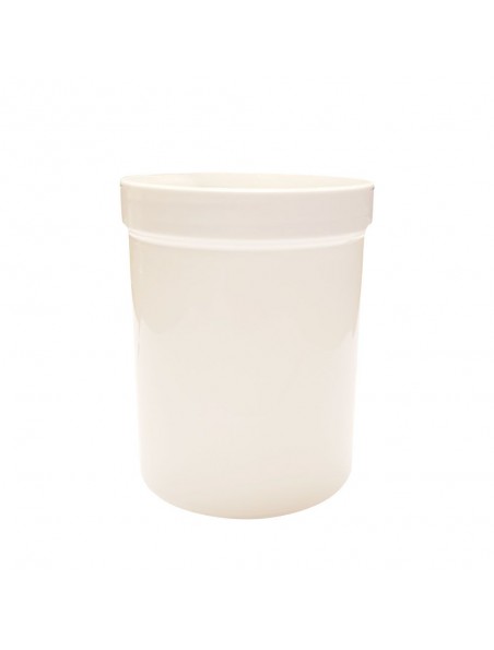 Image principale de Pot plastique blanc vissant avec couvercle - 250 ml