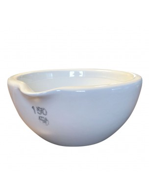 Image de Mortier en porcelaine intérieur rodé 650 ml de 150 mm via Bécher - Dosez vos préparations - 250 ml