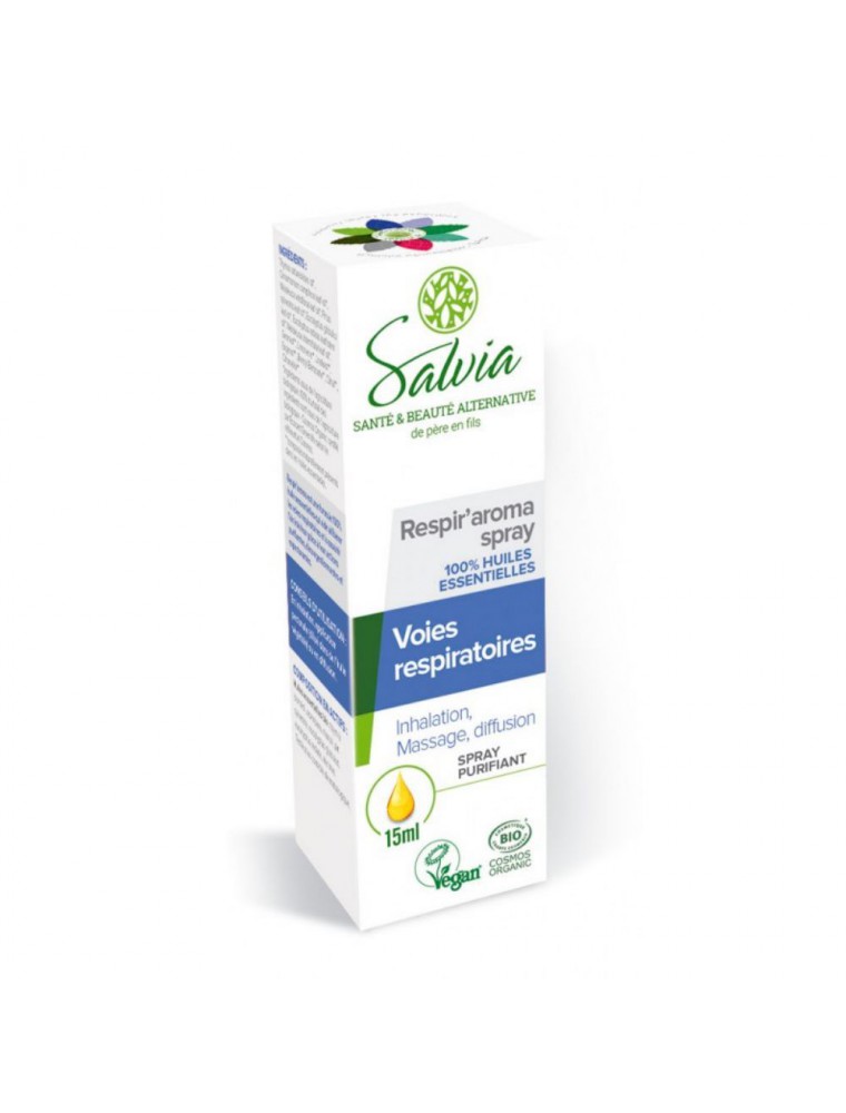 Image principale de la modale pour Respir'aroma spray Bio - Voies respiratoires 15 ml - Salvia