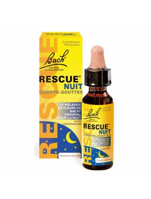 Image de Rescue Nuit gouttes - Sommeil difficile 10 ml - Fleurs de Bach Original depuis Rescue de Bach en gouttes pour toute la famille même les animaux