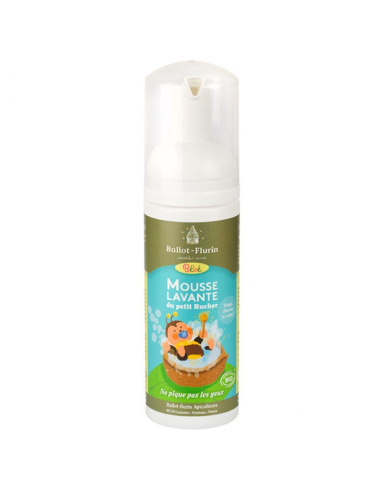 Mousse lavante du petit Rucher Bio - Cheveux, visage et corps des bébés 150 ml - Ballot-Flurin Mousse lavante du petit Rucher Bio - Cheveux, visage et corps des bébés 150 ml - Ballot-Flurin