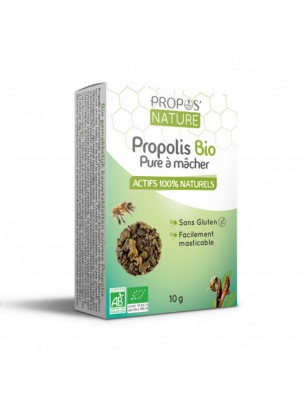 Image de Gommes Propolis Pure à mâcher Bio 10 g - Propos Nature depuis Achetez de la Propolis pour renforcer votre système immunitaire