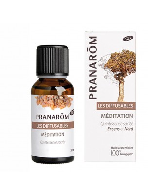 Image de Méditation - Encens et Nard Les Diffusables 30ml - Pranarôm via Valériane Bio - Sommeil Jus de plante fraîche - Salus